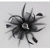 ELLYDOOR Fascinator Hair Clip Brooch Mesh Feather Floral Derby Pillbox