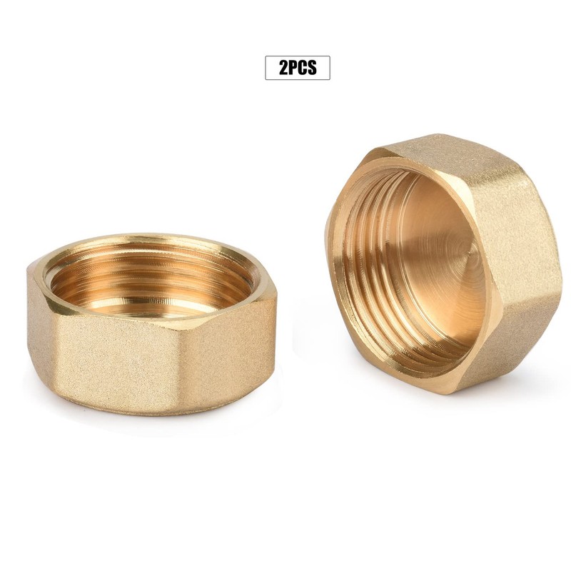Brass Cap 3/4 Inch Female Thread, nutmanel Brass Blanking Plug