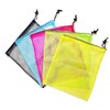 JZK 5x Multicolour 39x34cm large mesh drawstring storage bag for