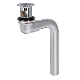 EZ-FLO 1-1/4 Inch Offset Lavatory Sink Drain Assembly with Tailpiece and Grid Strainer, Chrome Plated, 35078