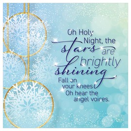 Christmas cards pack - Holy night, 10 luxury Christmas cards 2024 with 10 white envelopes - Designed, printed and hand-packed in the UK, by Just Cards Direct