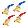 4-Pack EFIELD 1-inch Pex Crimp Shut-off Brass Ball Valve with