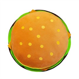 Plush Toy French Fries Hamburger Pizza Plush Cushion Toy, Doll Throw Cushion, Cuddly Toy Gift for Children Girls Boys (30 cm, Burger)