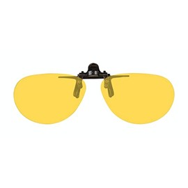 vs eyewear Clip On Night Driving Glasses Yellow V1 Small Oval Clip On Flip Up Glasses