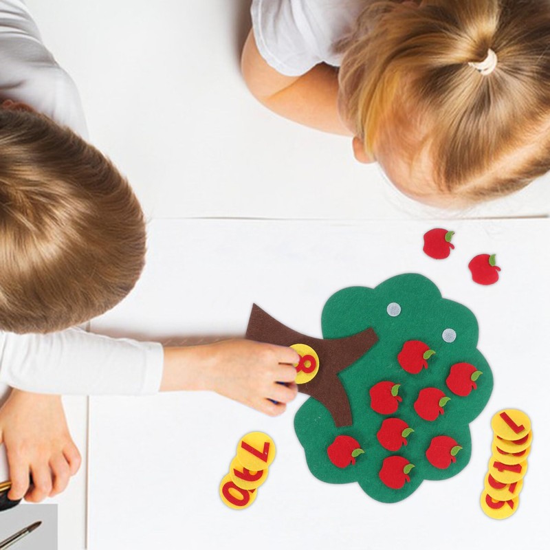NUOBESTY Addition Subtraction Math Games Teaching Numbers Felt Tree Board