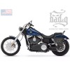 BAD&G CUSTOMS Harley DYNA LEFT Side BLACK SOLO BAG Saddlebag