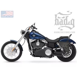 BAD&G CUSTOMS Harley DYNA LEFT Side BLACK SOLO BAG Saddlebag - DL032 BAD&G CustomS