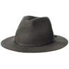 Brixton Wesley Packable Fedora, Washed Black, XL