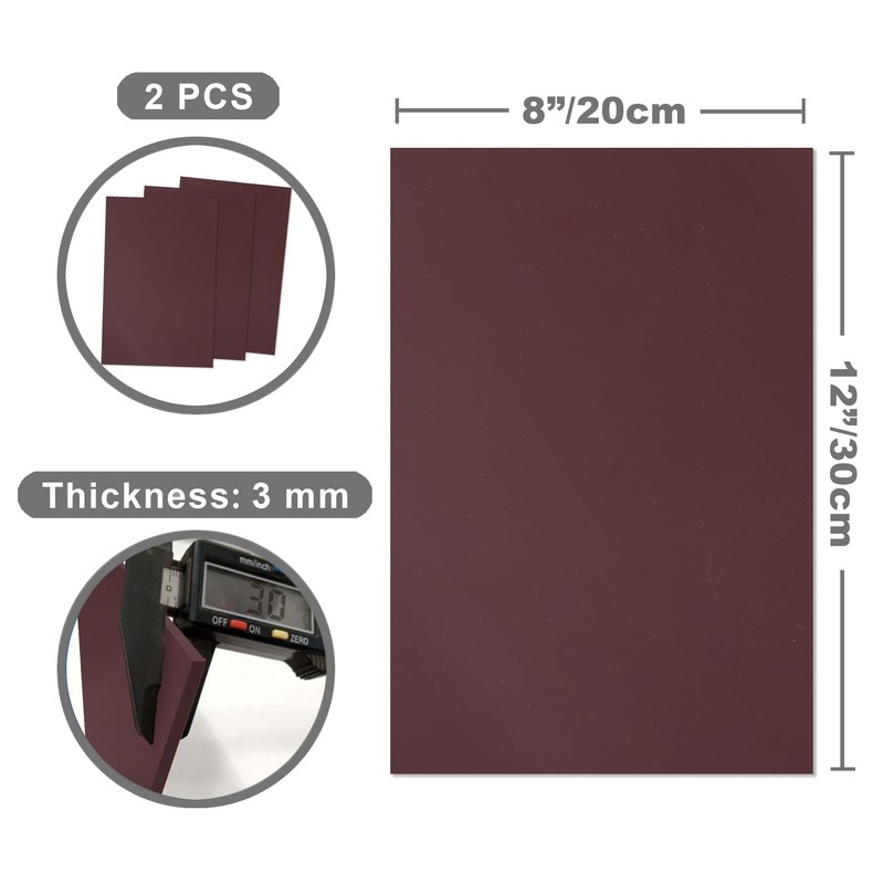 Dark Coffee Opaque Brown Acrylic Sheets 1/8 Thick, 12x8 inch,