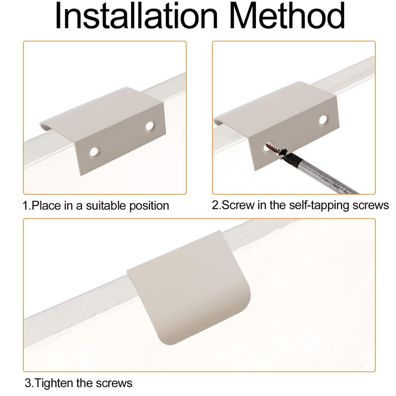 MOROBOR Finger Edge Pull, 8pcs Concealed Handle Modern Style Drawer