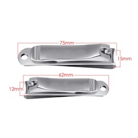 Trimming Shop Nail Clippers, Heavy Duty Stainless Steel Fingernails and Toenails Clippers Cutter for Thick Nails for Both Men and Women's, Manicure, Pedicure, Nail Clipper Kit, 2pcs