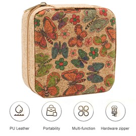 Schmuckkästchen Klein Tragbare Schmuckschautulle Mini Schmuckbox Reise Jewelry Box für Unterwegs Schmuckaufbewahrung Organizer Von Halskette Ring Armband Ohrringe Schmuck-Reiseetui Aus Für Damen (3)