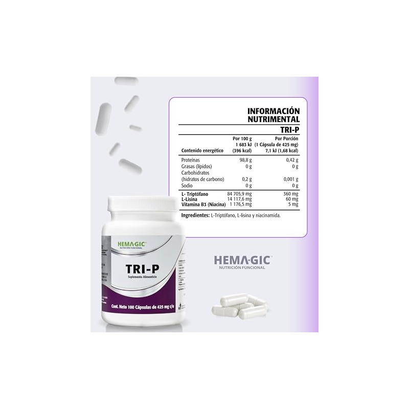 Kit Tri 100 Cápsulas Triptófano Gabazen Gaba Inositol Vitaminas Suplementos