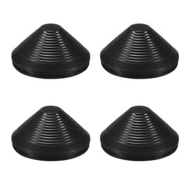 M METERXITY 4-Pack Rubber Grommets for Wiring 100mm Flexible Drill Hole Grommets Cable Cord Grommet Firewall Hole Plug for Cables/Wires Through Protection [Black, Tower-Shaped]