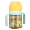 Wide Neck Sippy Straw Bottle Spill Proof Easy Grip Training