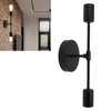 E27 E26 Double Wall Light Base Iron 85‑265V Black Modern