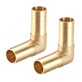 TA-VIGOR 2Pcs 19mm Barb Brass 90 Degree Elbow Pipe Connector Coupler Tubing Hose Fitting for Air Water Oil