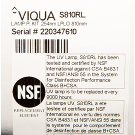 Viqua S810RL Replacement UV Lamp for S8Q-PA and SSM-37 Ultraviolet Water Treatment Systems