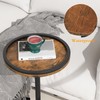 Kificet Small Side Table, Drink Table, Height Adjustable Round End