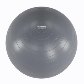 Power Systems Versa Ball Pro Stability Ball - Large Gym, Chair or Birthing Ball (Gray, 75cm)