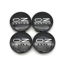 4PCS OZ Racing Wheel Center Caps 60mm/2.36" Wheel Hub Caps Center Hub Cover for Rims (Black Silver)