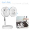 9H Battery Operated Fan Foldable Table Desk Floor Pedestal Fan