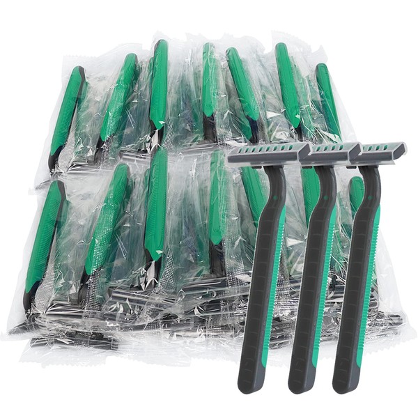 Disposable Razors Bulk, Individually Wrapped Razors for Travel, Hotel, Airbnb, and Homeless (100 Pack)