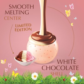 Lindt LINDOR Spring Neapolitan White Chocolate Truffles, Chocolates with Smooth, Melting Truffle Center, 19 Oz Bag