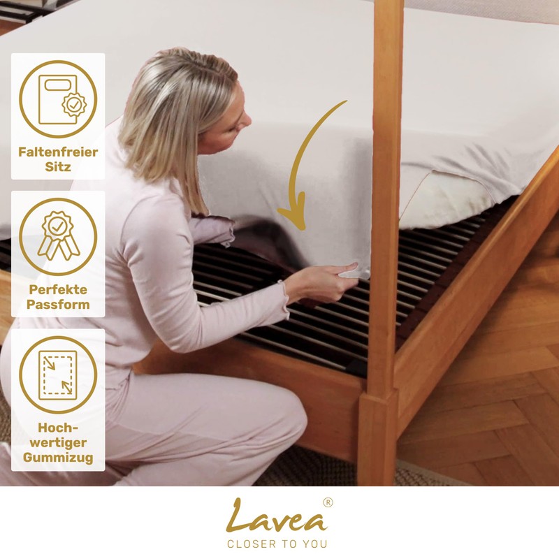 Lavea Jersey Fitted Sheet 180-200 x 200 cm - 40