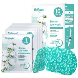 BeHoomi Steam Eye Mask, 10 Packs Heated Eye Mask Warm Eye Compress Sleep Mask, Self Heating Disposable Eye Masks for Home Office Travel-Unscented, Stocking Stuffers