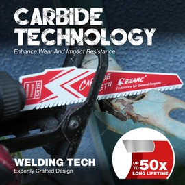 EZARC Carbide Reciprocating Saw Blades R669HM Endurance for Nail-Embedded Wood, Metal, Plastic and Tubing 6-Inch 6/9TPI, 3-Pack