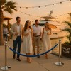 4 PCS Blue Velvet Rope - 5 Ft Crowd Control