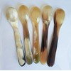 DUEBEL Set of 5 Naturally Handcrafted Buffalo Horn Spoons, 5.6"