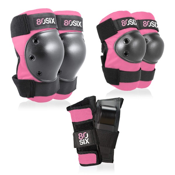 80Six Kids’ Multi-Sport Pad Set with Wristguards, Elbow Pads, and