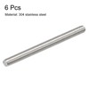 sourcing map 6Pcs M8 x 100mm Fully Threaded Rod 304