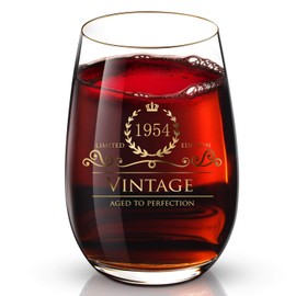 Lovinpro 1954 70th hand crafted luxury drinking and wine glass for wedding,anniversary,birthday,holidays,perfect gifts ideal for bridesmaids,cup