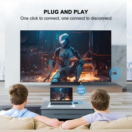 Wireless HDMI Transmitter and Receiver, Plug & Play, 2.4G/5G Wireless HDMI Extender 4K Decoding & 1080P Output with LED Screen for Streaming Video and Audio to Monitor from Laptop/PC/TV Box/Projector