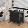 Laundry Hamper 3 Section, 145L Rolling Laundry Sorter Basket with