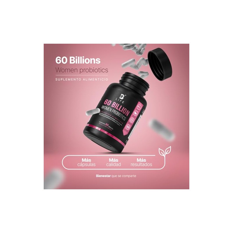 B Life Probiticos para Mujer 60 cpsulas 60 Billones con
