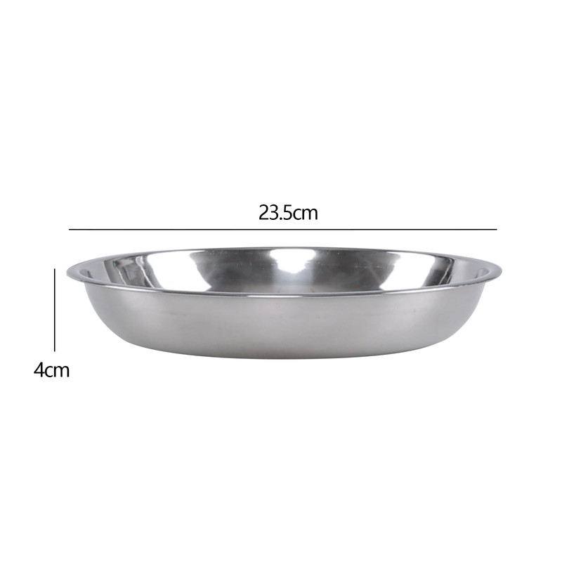Xyskin Stainless Steel Serving Dinner Plates Tableware, Round Serving Platter