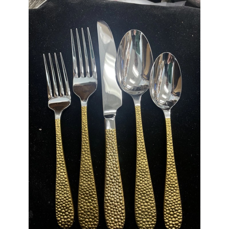 Yamazaki Pebble GOLD 5Pc Place Setting BRAND NEW