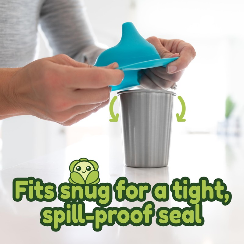 Healthy Sprouts Silicone Sippy Cup Lids - Spill Proof, Fits