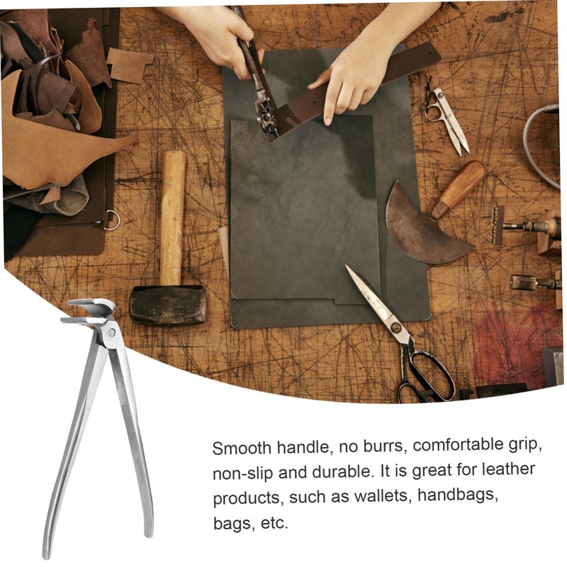 LALAFINA Flat-Nose Plier Leather Craft Flatten Plier Clamp Professional Design