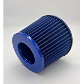Motorsport Cold Air Filter Intake Induction Kit 76mm Cone High Flow Mesh Blue