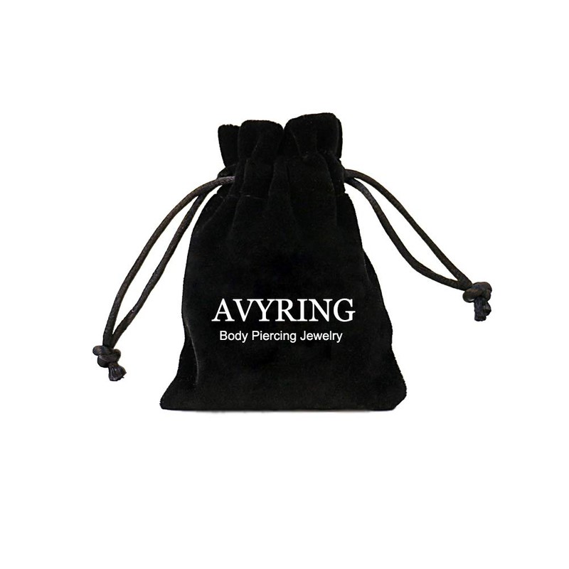 Avyring 14G Pregnancy Belly Button Piercing, Clear Bar Bioflex, Flexible,