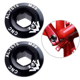 Saipor M20 Bike Crank Cap Alloy CNC Crank Arm Bolt Hollow Cap Bicycle Crank Cover for Road Bike, Mountain Bike, BMX, MTB (Black)