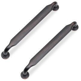 KOMOTIA 10 Pack 6-1/4 Inch Cabinet Pulls Oil Rubbed Bronze Kitchen Cabinet Handles Zinc Alloy Drawer Pulls Solid Cabinet Hardware