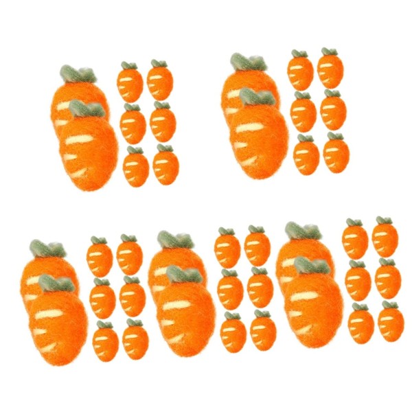 Operitacx 5 Sätze Karotte Aus Wollfilz Bausatz Untersetzer Perlen Armbänder