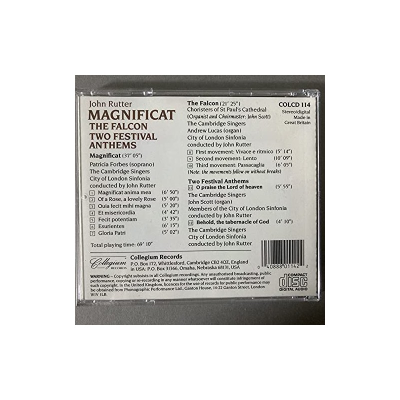 Rutter: Magnificat / The Falcon / Two Festival Anthems