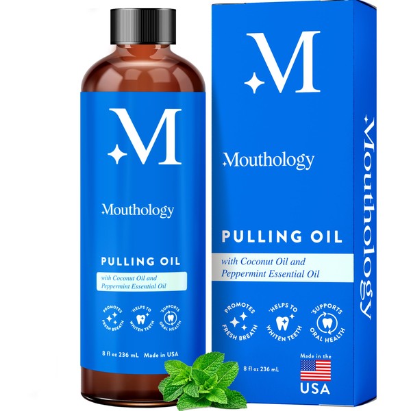Mouthology Coconut Oil Pulling for Teeth and Gums 8oz (Made